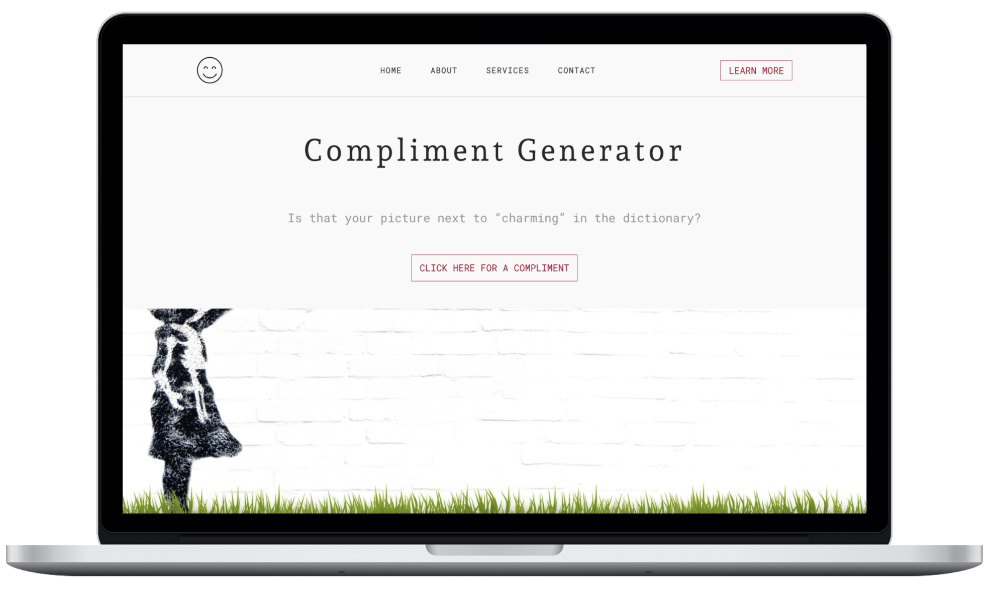 Recent work, the Compliment Generator, on laptop