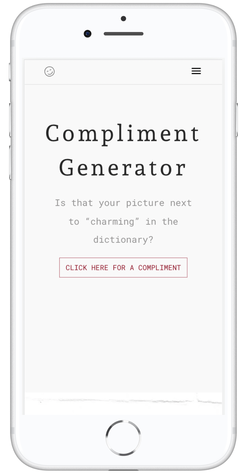 Recent work, the Compliment Generator, on mobile